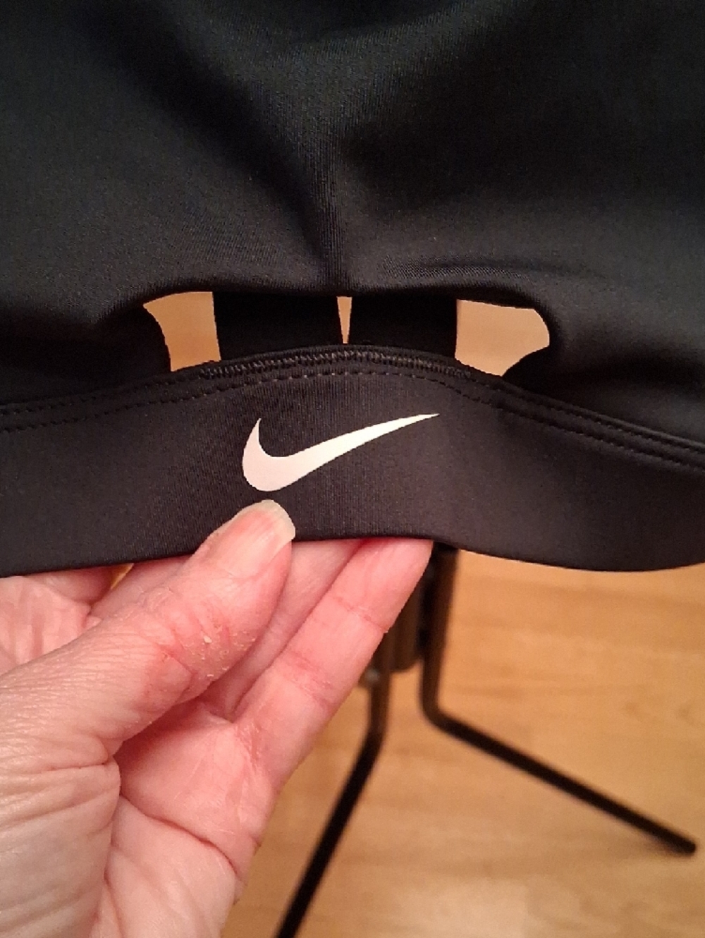 Nike Black Racerback Support Sports Bra with Adjustable Straps - Picture 2 of 6